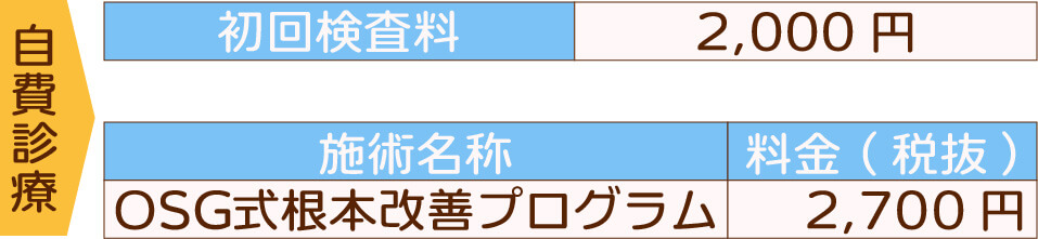 自費診療表